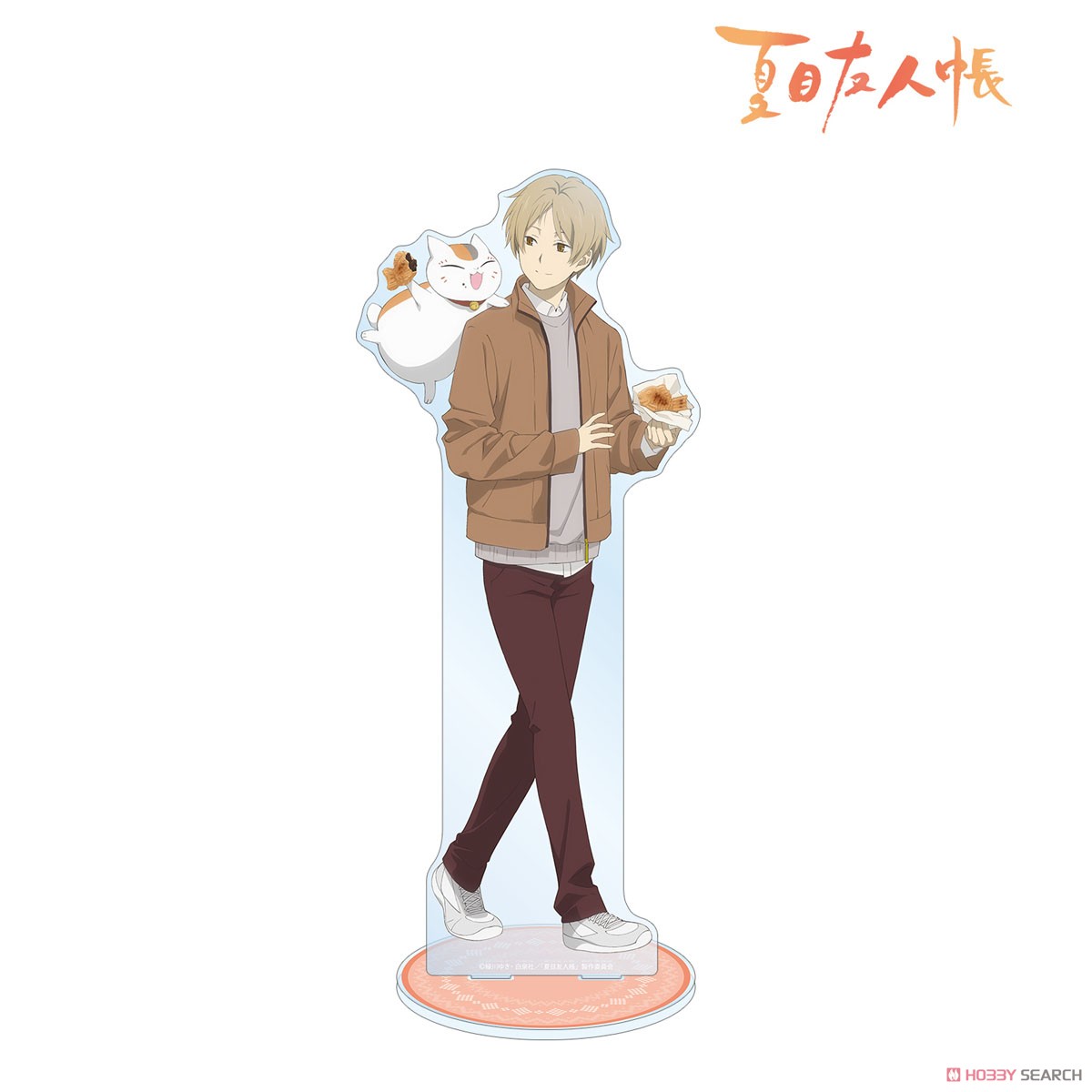 arma bianca Natsume`s Book of Friends [Especially Illustrated] Takashi Natsume &amp; Nyanko-sensei Winter Clothes Ver. Extra Large Acrylic Stand รูปภาพ 2