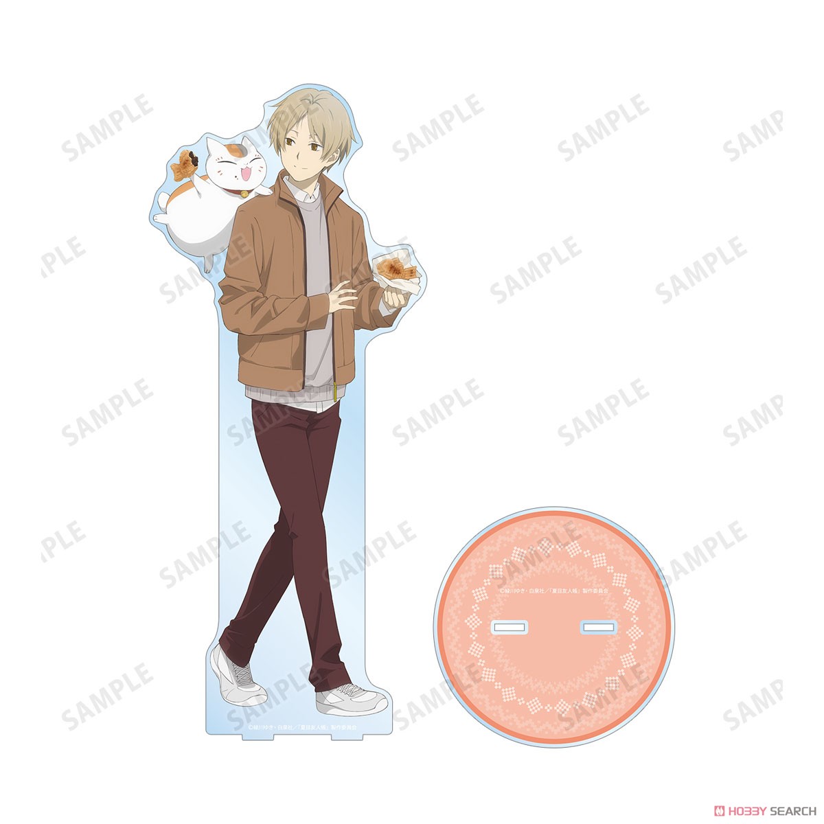 arma bianca Natsume`s Book of Friends [Especially Illustrated] Takashi Natsume &amp; Nyanko-sensei Winter Clothes Ver. Extra Large Acrylic Stand รูปภาพ 3