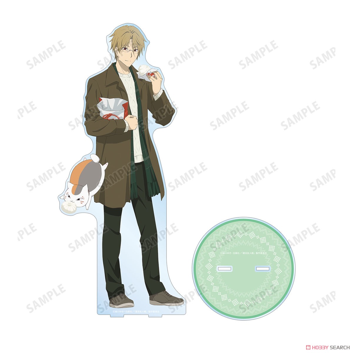 arma bianca Natsume`s Book of Friends [Especially Illustrated] Shuuichi Natori &amp; Nyanko-sensei Winter Clothes Ver. Extra Large Acrylic Stand รูปภาพ 3
