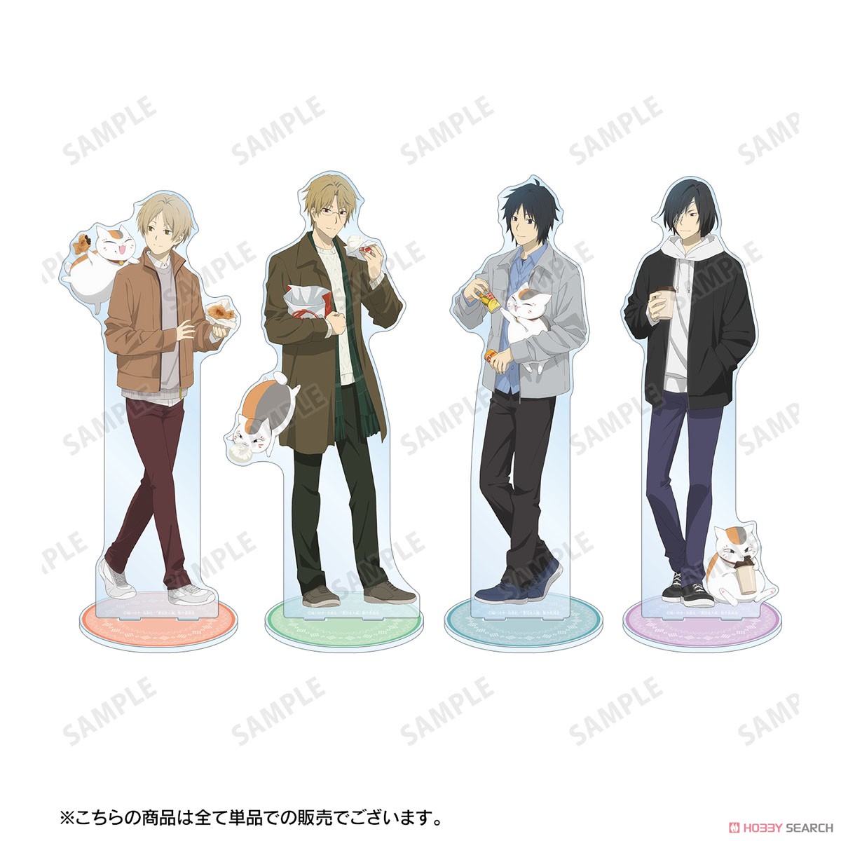 arma bianca Natsume`s Book of Friends [Especially Illustrated] Shuuichi Natori &amp; Nyanko-sensei Winter Clothes Ver. Extra Large Acrylic Stand รูปภาพ 4