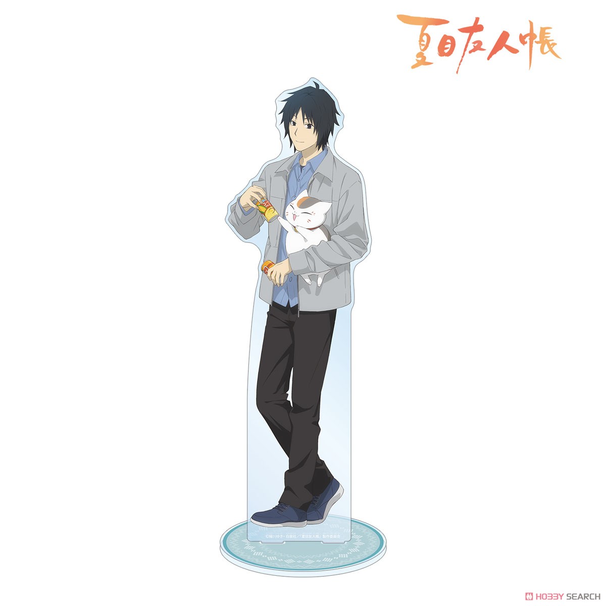 arma bianca Natsume`s Book of Friends [Especially Illustrated] Kaname Tanuma &amp; Nyanko-sensei Winter Clothes Ver. Extra Large Acrylic Stand รูปภาพ 2