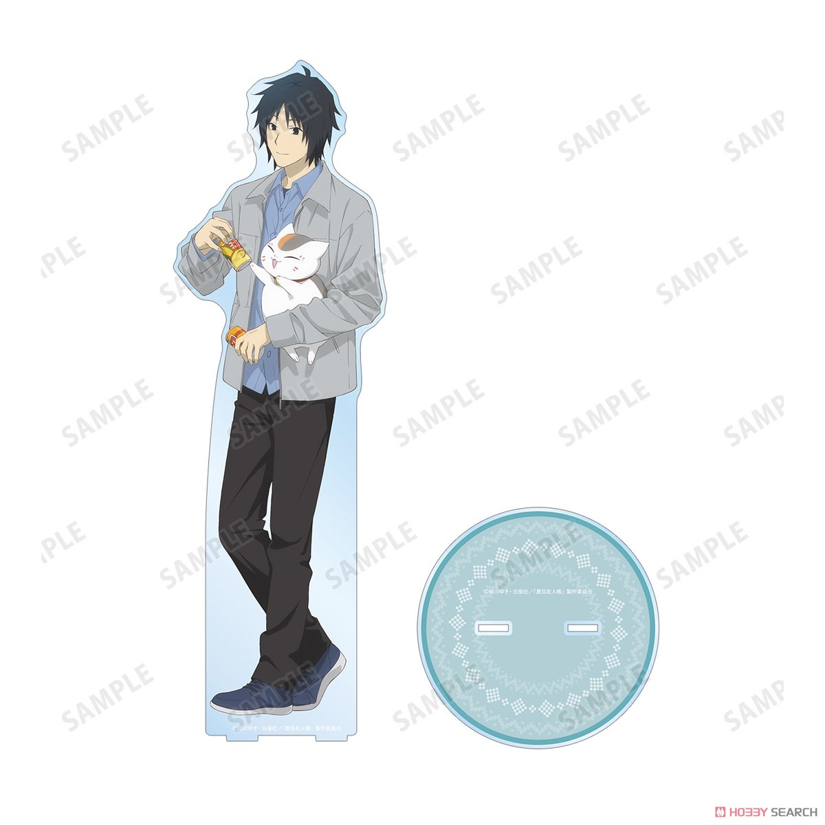 arma bianca Natsume`s Book of Friends [Especially Illustrated] Kaname Tanuma &amp; Nyanko-sensei Winter Clothes Ver. Extra Large Acrylic Stand รูปภาพ 3