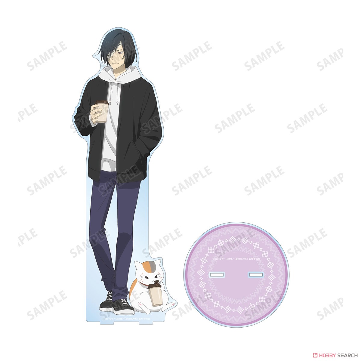 arma bianca Natsume`s Book of Friends [Especially Illustrated] Seiji Matoba &amp; Nyanko-sensei Winter Clothes Ver. Extra Large Acrylic Stand รูปภาพ 3