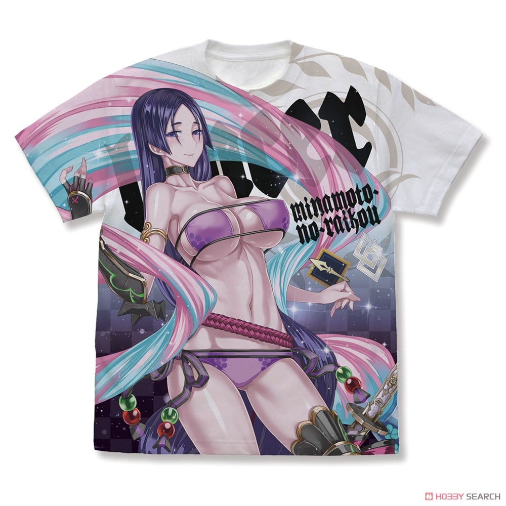 Cospa Fate/Grand Order Lancer/Minamoto no Raiko Full Graphic T-Shirt White M รูปภาพ 2