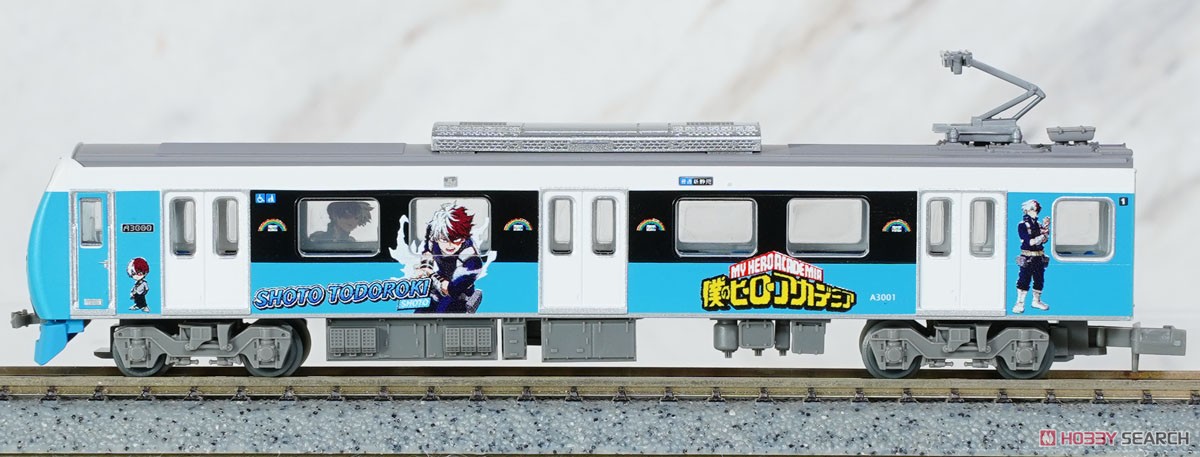 Tomytec The Railway Collection Shizuoka Railway Type A3000 My Hero Academia Shoto Todoroki Two Car Set (A3001+A3501) (2-Car Set) รูปภาพ 3