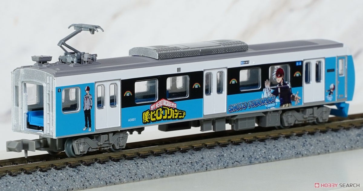Tomytec The Railway Collection Shizuoka Railway Type A3000 My Hero Academia Shoto Todoroki Two Car Set (A3001+A3501) (2-Car Set) รูปภาพ 5