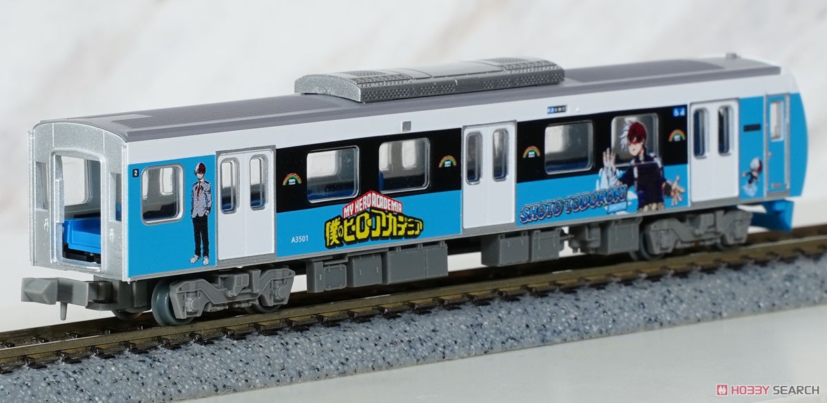 Tomytec The Railway Collection Shizuoka Railway Type A3000 My Hero Academia Shoto Todoroki Two Car Set (A3001+A3501) (2-Car Set) รูปภาพ 7
