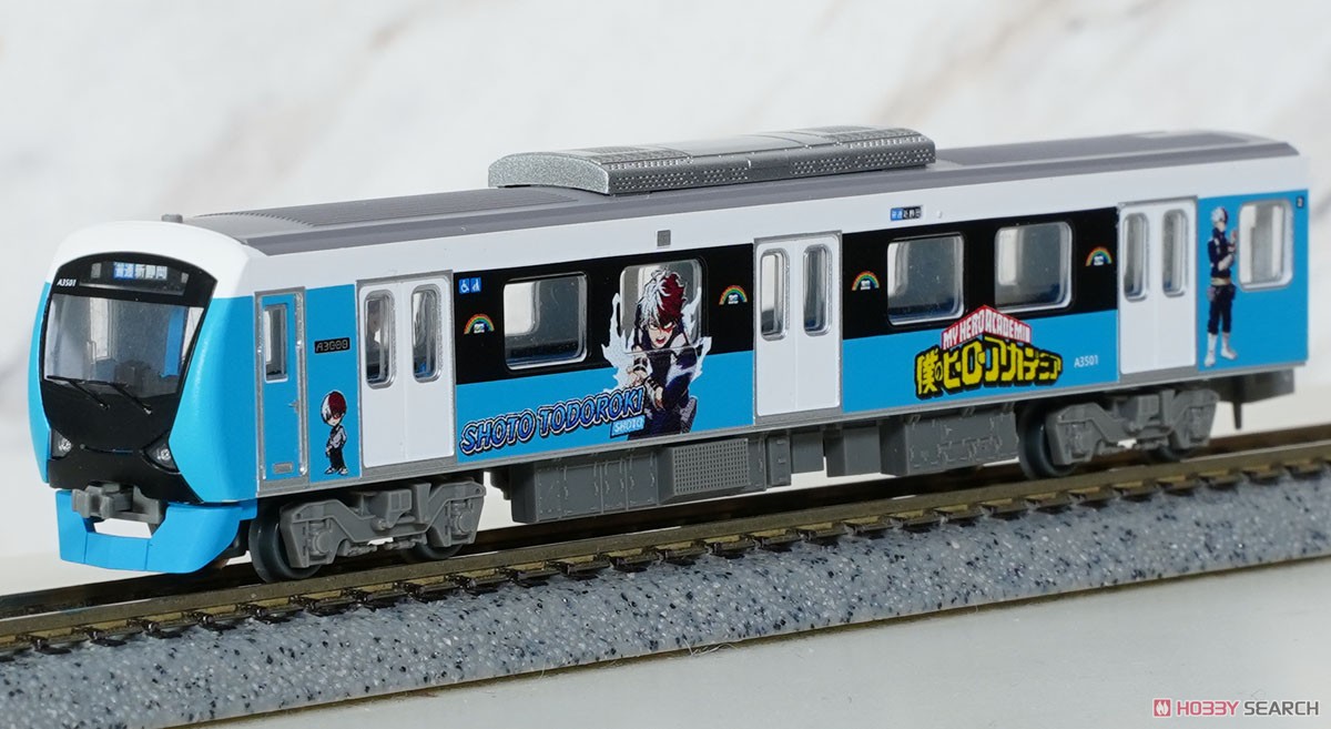 Tomytec The Railway Collection Shizuoka Railway Type A3000 My Hero Academia Shoto Todoroki Two Car Set (A3001+A3501) (2-Car Set) รูปภาพ 8