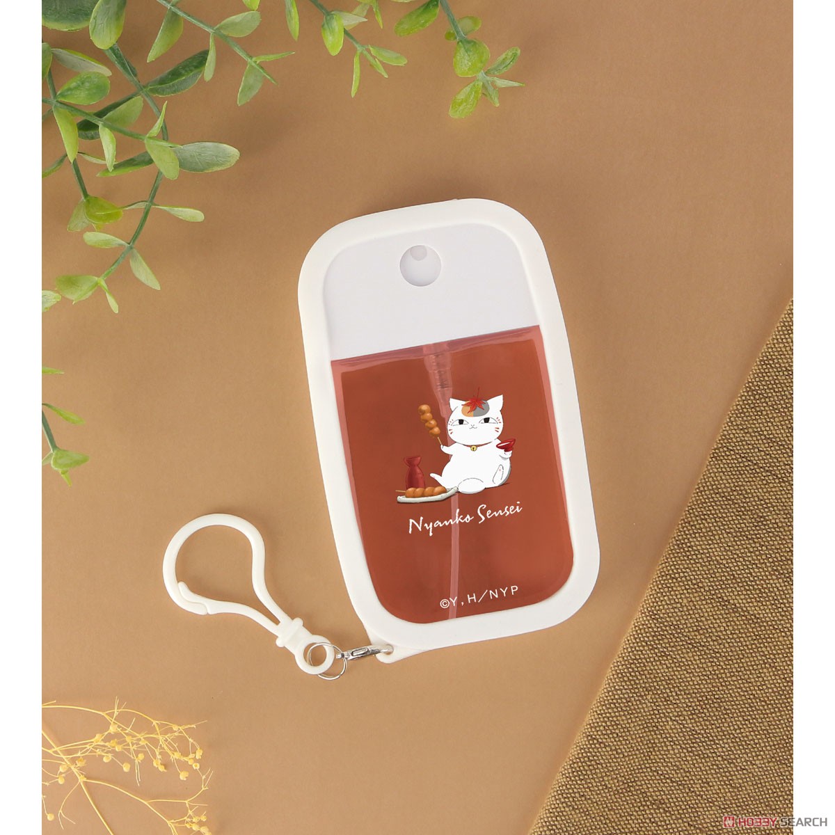 arma bianca Natsume`s Book of Friends [Especially Illustrated] Nyanko-sensei Leaf-peeping Ver. Spray Bottle w/Silicone Cover รูปภาพ 6