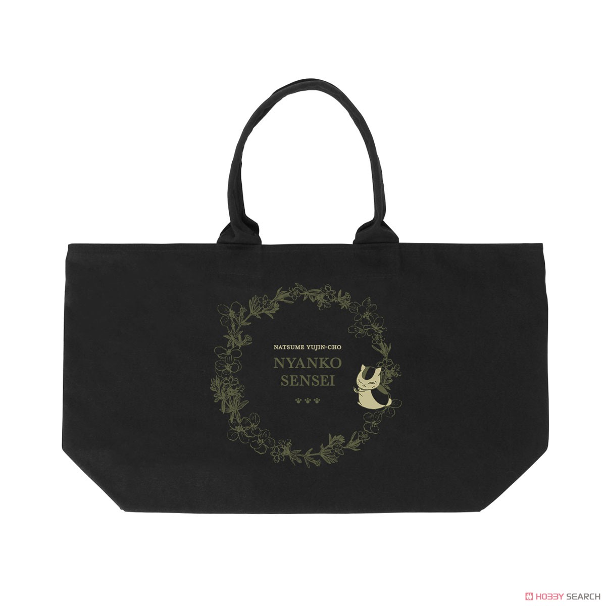 arma bianca Natsume`s Book of Friends Nyanko-sensei Big Zip Tote Bag Black รูปภาพ 3