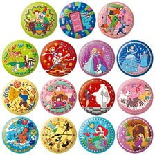 Bandai Disney Characters Embroidered Can Badge Biscuit 2 (Set of 12) (Shokugan)