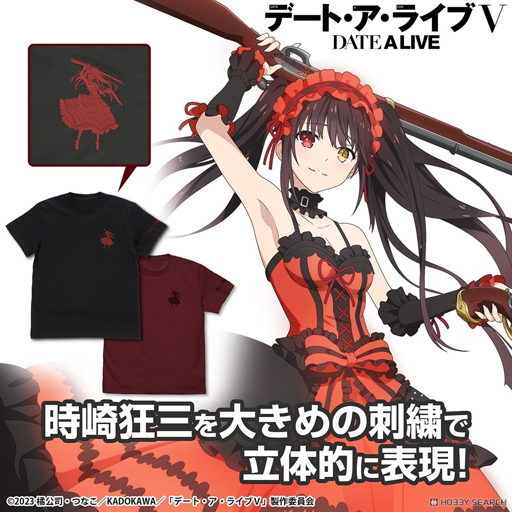 Cospa Date A Live V Kurumi Tokisaki One Point Embroidery T-Shirt / Burgundy XL (Anime Toy) Bild 5