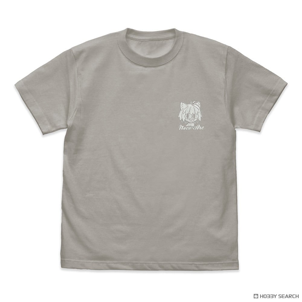 Cospa Tsukihime -A Piece of Blue Glass Moon- Neco-Arc One Point Embroidery T-Shirt / Light Gray S รูปภาพ 2