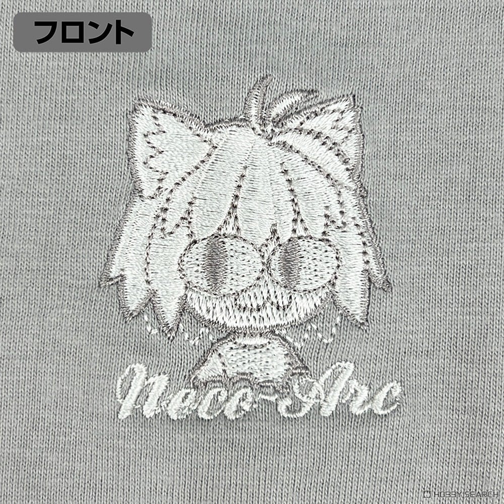 Cospa Tsukihime -A Piece of Blue Glass Moon- Neco-Arc One Point Embroidery T-Shirt / Light Gray S รูปภาพ 3