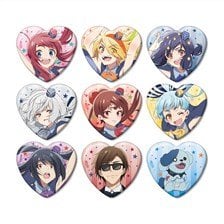 arma bianca Zombie Land Saga: Yumeginga Paradise Trading Heart Type Can Badge (Set of 9) (Anime Toy) gambar 1