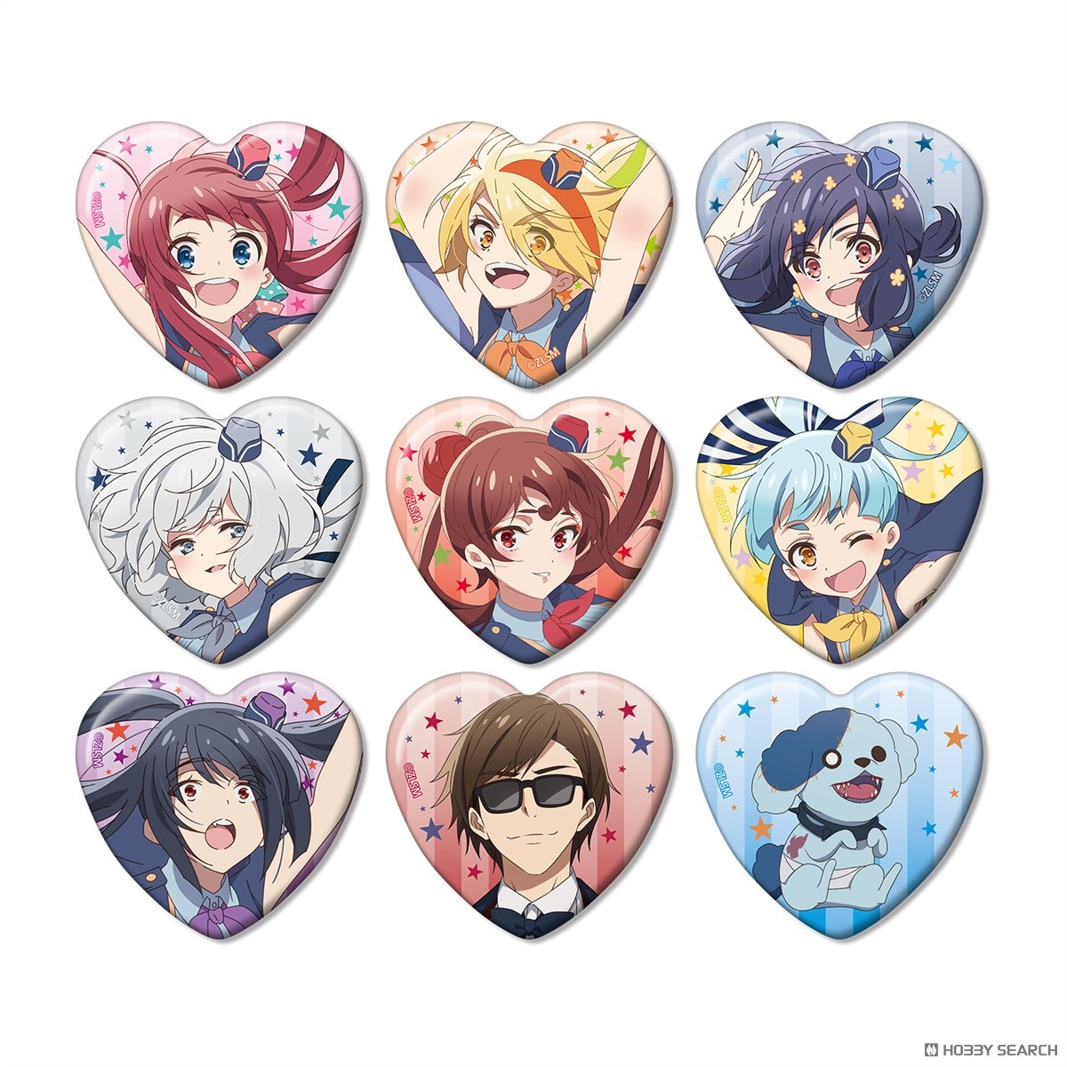 arma bianca Zombie Land Saga: Yumeginga Paradise Trading Heart Type Can Badge (Set of 9) (Anime Toy) gambar 2
