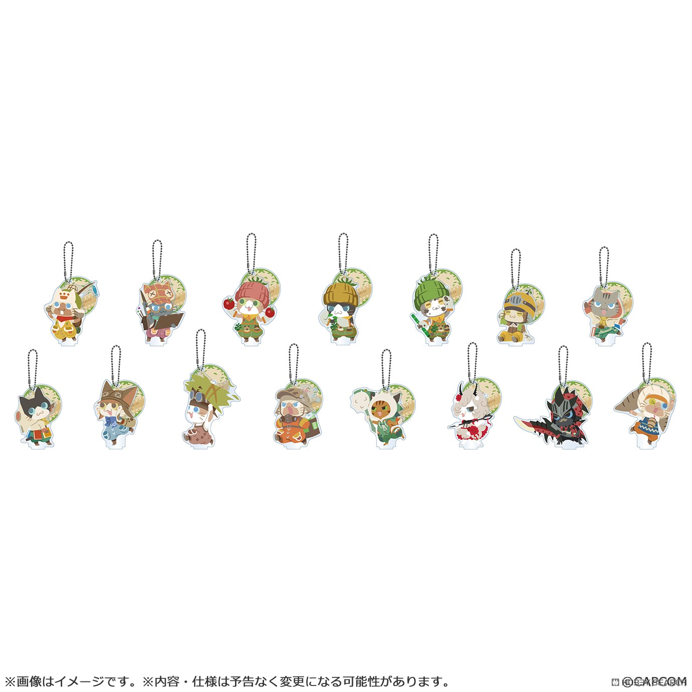 Capcom Monster Hunter Wilds ที่ห้อยกุญแจสแตนด์อะคริลิค เฟลีน (ไอรู) คอลเลคชั่น (เซ็ต 15 ชิ้น) (ของเล่นอนิเมะ) รูปภาพ 3