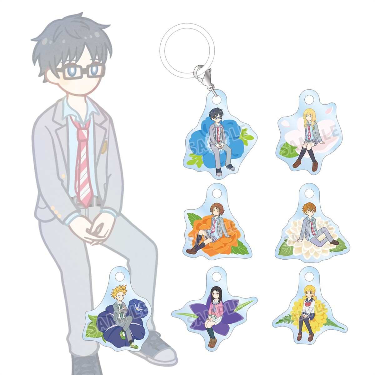 arma bianca Your Lie in April Trading Botania Mini Acrylic Charm (Set of 7) (Anime Toy) Bild 2