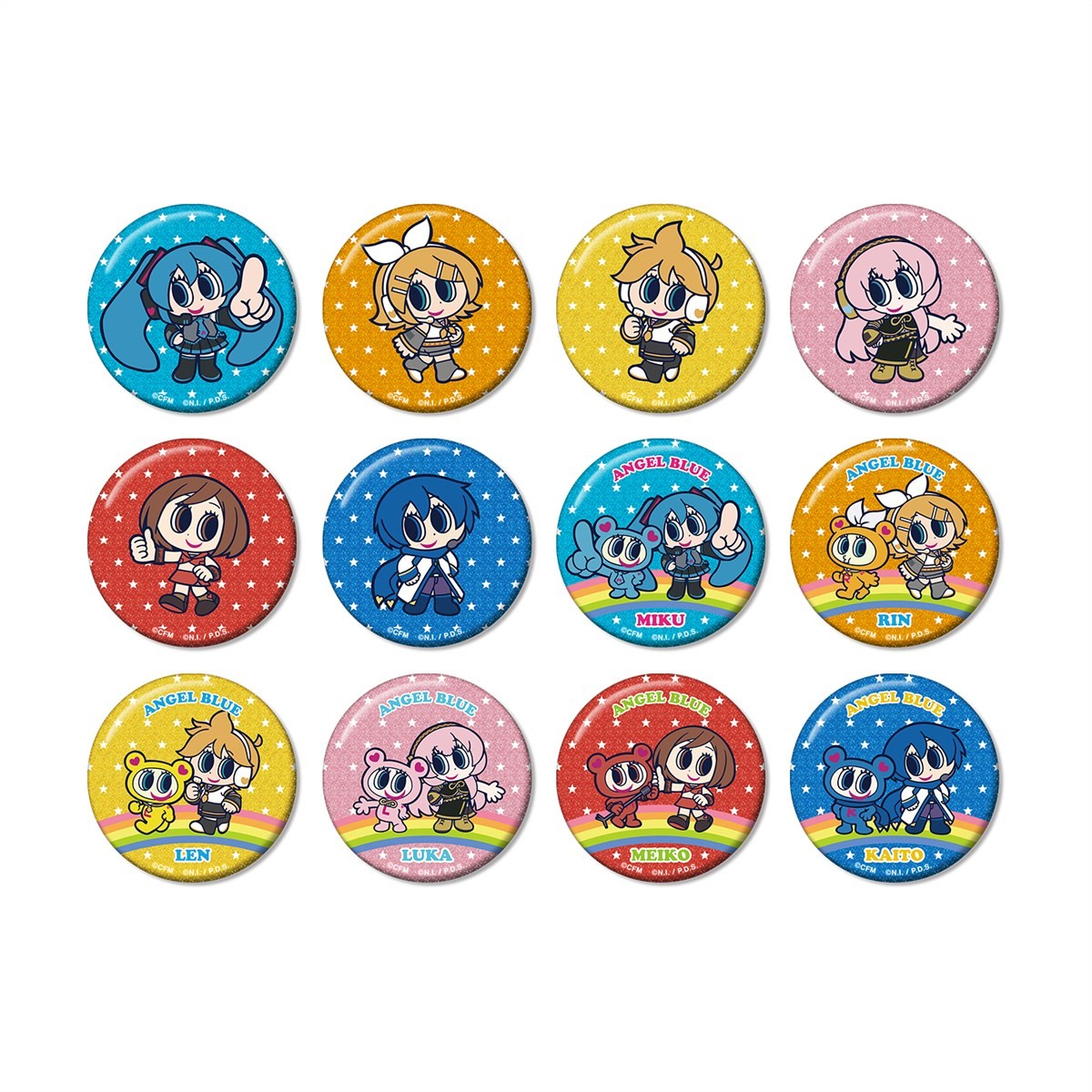 arma bianca Hatsune Miku ANGEL BLUE Collabo [Especially Illustrated] Trading Glitter Can Badge (Set of 12) Bild 2
