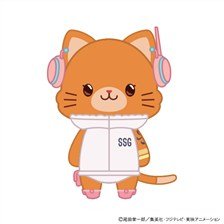 Movic One Piece Egg Head Ver. with Cat Plush Key Ring w/Eyemask / Nami (Anime Toy)