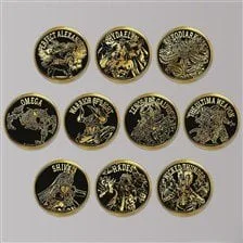 Square Enix Final Fantasy XIV Gold Badge Collection (Set of 10) (Anime Toy) gambar 1