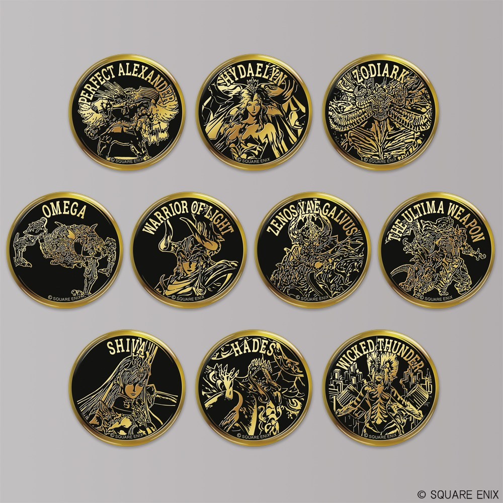 Square Enix Final Fantasy XIV Gold Badge Collection (Set of 10) (Anime Toy) gambar 2