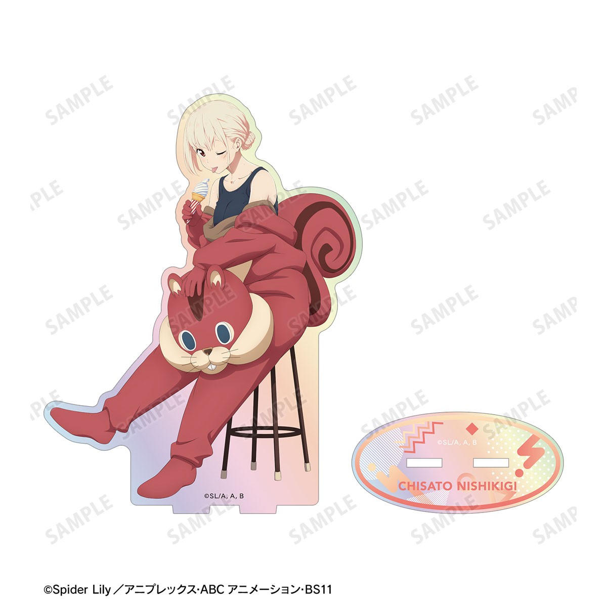 arma bianca Lycoris Recoil [Especially Illustrated] Chisato Nishikigi Kigurumi Ver. Aurora Acrylic Stand (Anime Toy) gambar 3