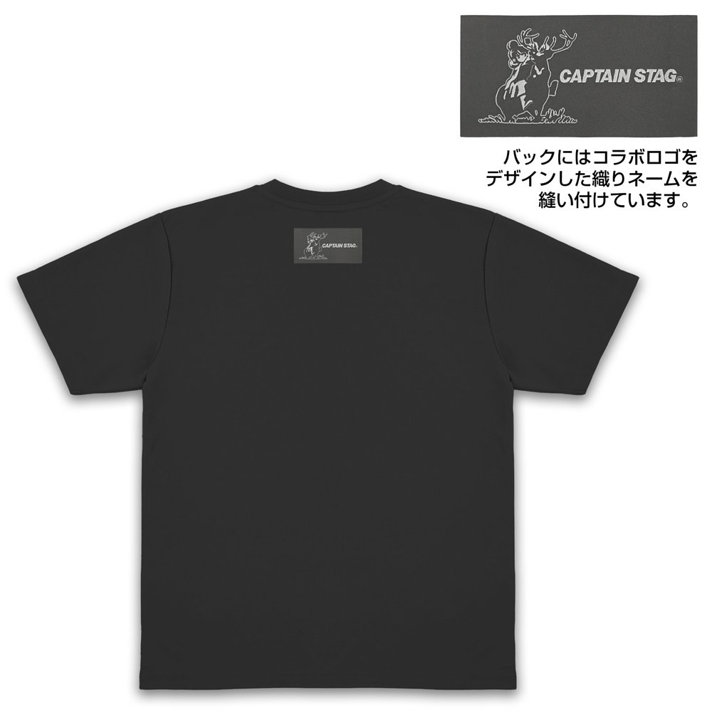 Cospa ゆるキャン△×キャプテンスタッグ ドライTシャツ/ブラック-M 画像 3