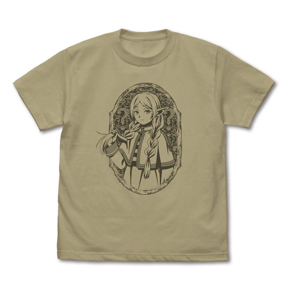 Cospa Frieren: Beyond Journey`s End Braids Frieren T-Shirt / Sand Khaki XL (Anime Toy) image 2