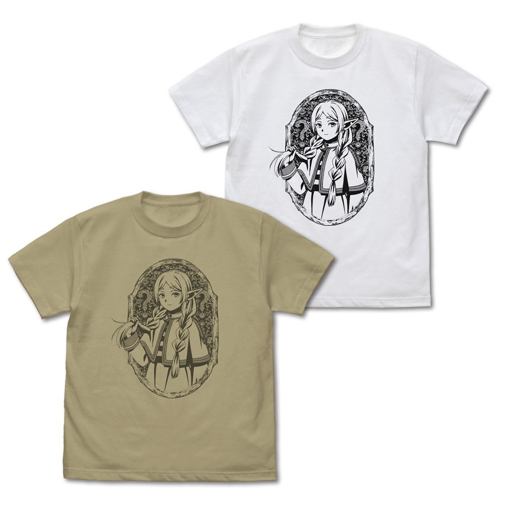 Cospa Frieren: Beyond Journey`s End Braids Frieren T-Shirt / Sand Khaki XL (Anime Toy) image 3