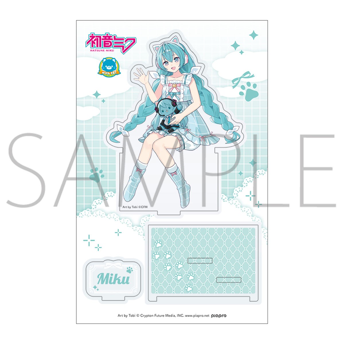 Movic Hatsune Miku Series withCAT ขาตั้งอะคริลิค / Hatsune Miku (ของเล่นอนิเมะ) รูปภาพ 4