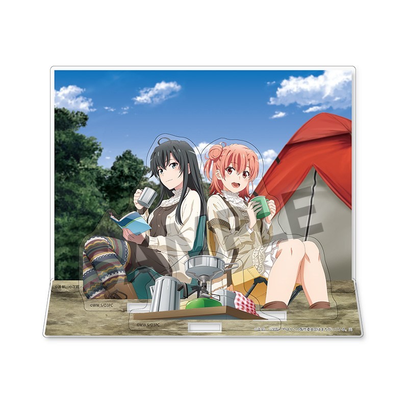 Hobby Stock My Teen Romantic Comedy Snafu Climax Acrylic Stand w/Background Yukino Yukinoshita &amp; Yui Yuigahama Camp Ver. (Anime Toy) Bild 2