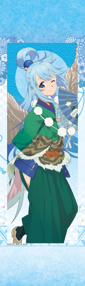 Movic KonoSuba: God's Blessing on this Wonderful World! Scroll Style Mini Tapestry / Aqua image 2