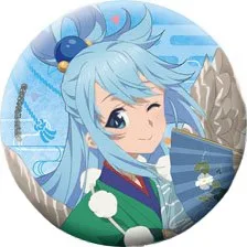 Movic KonoSuba: God's Blessing on this Wonderful World! Glitter Can Badge / Aqua image 1