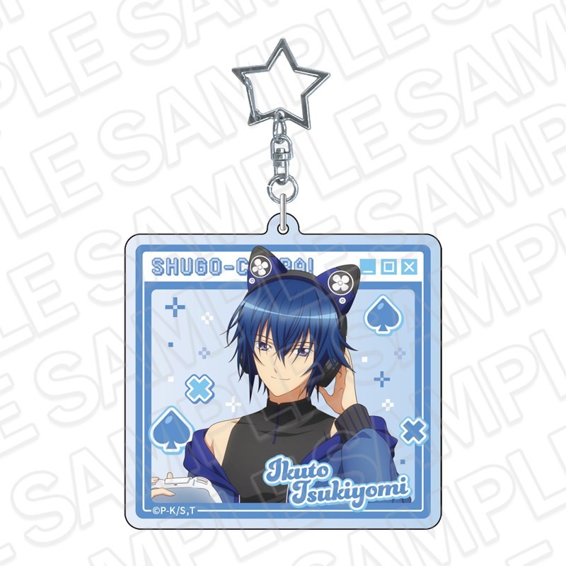 Contents Seed Shugo Chara! Hologram Acrylic Key Ring Ikuto Tsukiyomi Gaming Ver. (Anime Toy) image 2