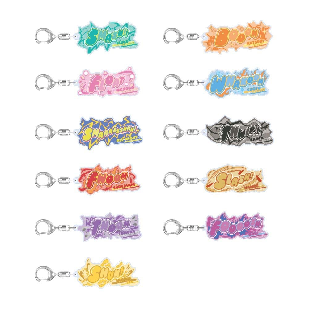 Toho My Hero Academia 10th Anniversary onomatopoeia Acrylic Key Ring Dabi รูปภาพ 3