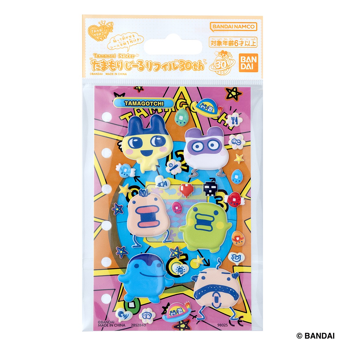 Bandai Tamamori Sticker Refill 30th Original Tamagotchi (Gen 1) Set (Anime Toy) Bild 2
