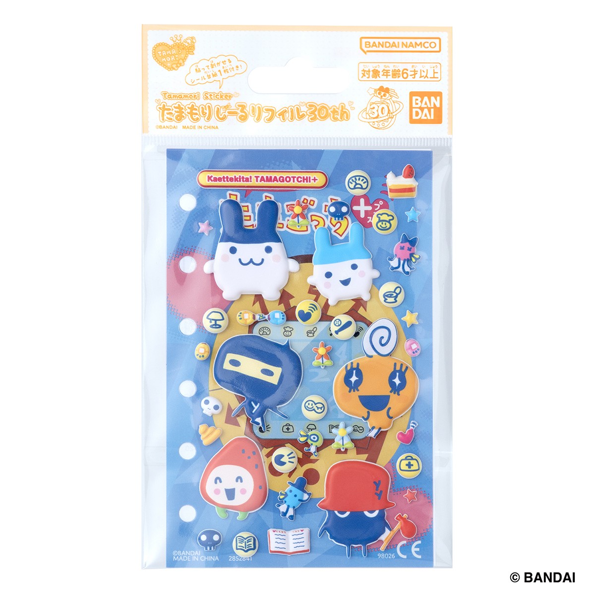 Bandai Tamamori Sticker Refill 30th Tamagotchi Connection (V1) Set (Anime Toy) Bild 2