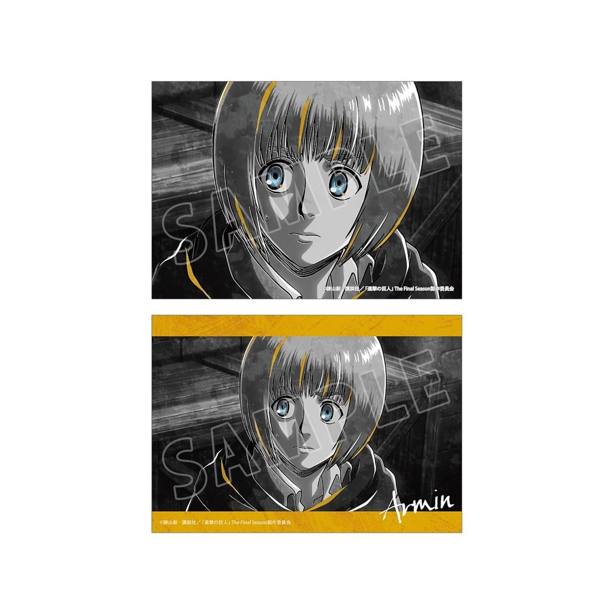 arma bianca Attack on Titan Armin Ani-Art Black LABEL Vol.3 Bromide (Set of 2) Bild 2