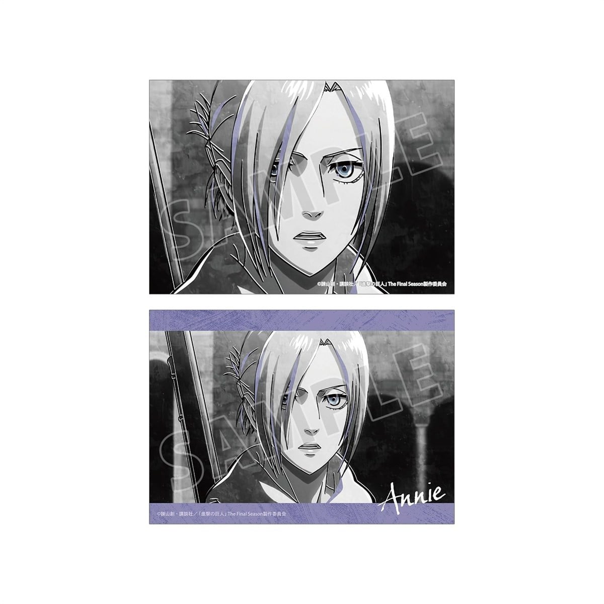 arma bianca Attack on Titan Annie Ani-Art Black LABEL Vol.3 Bromide (Set of 2) Bild 2