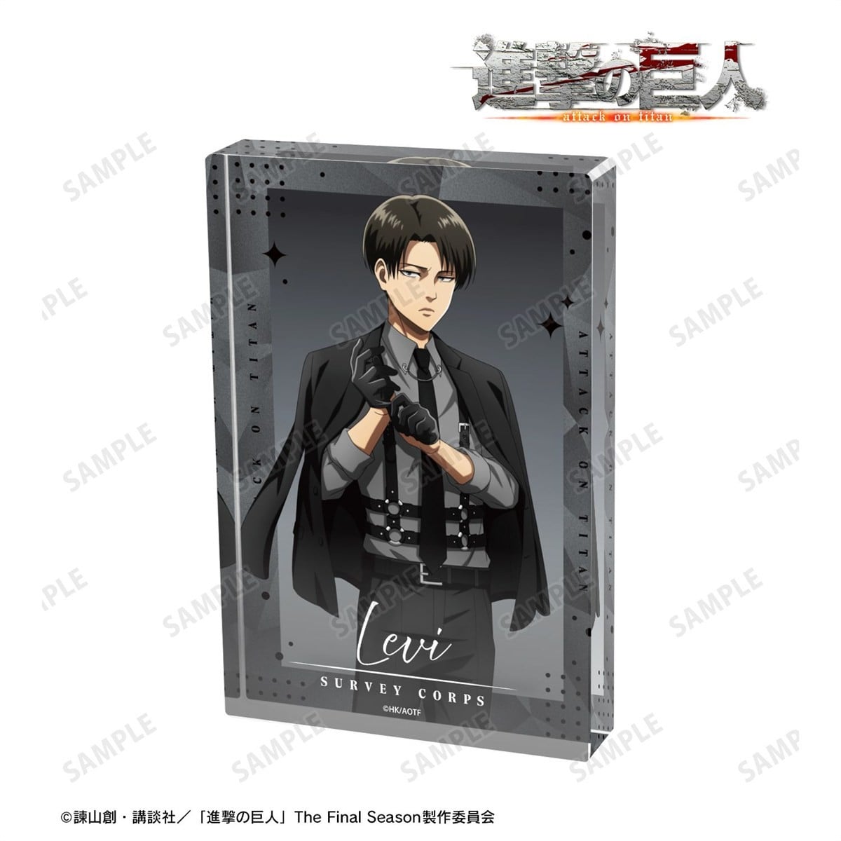 arma bianca Attack on Titan [Especially Illustrated] Levi Harness Style Ver. Acrylic Block gambar 3