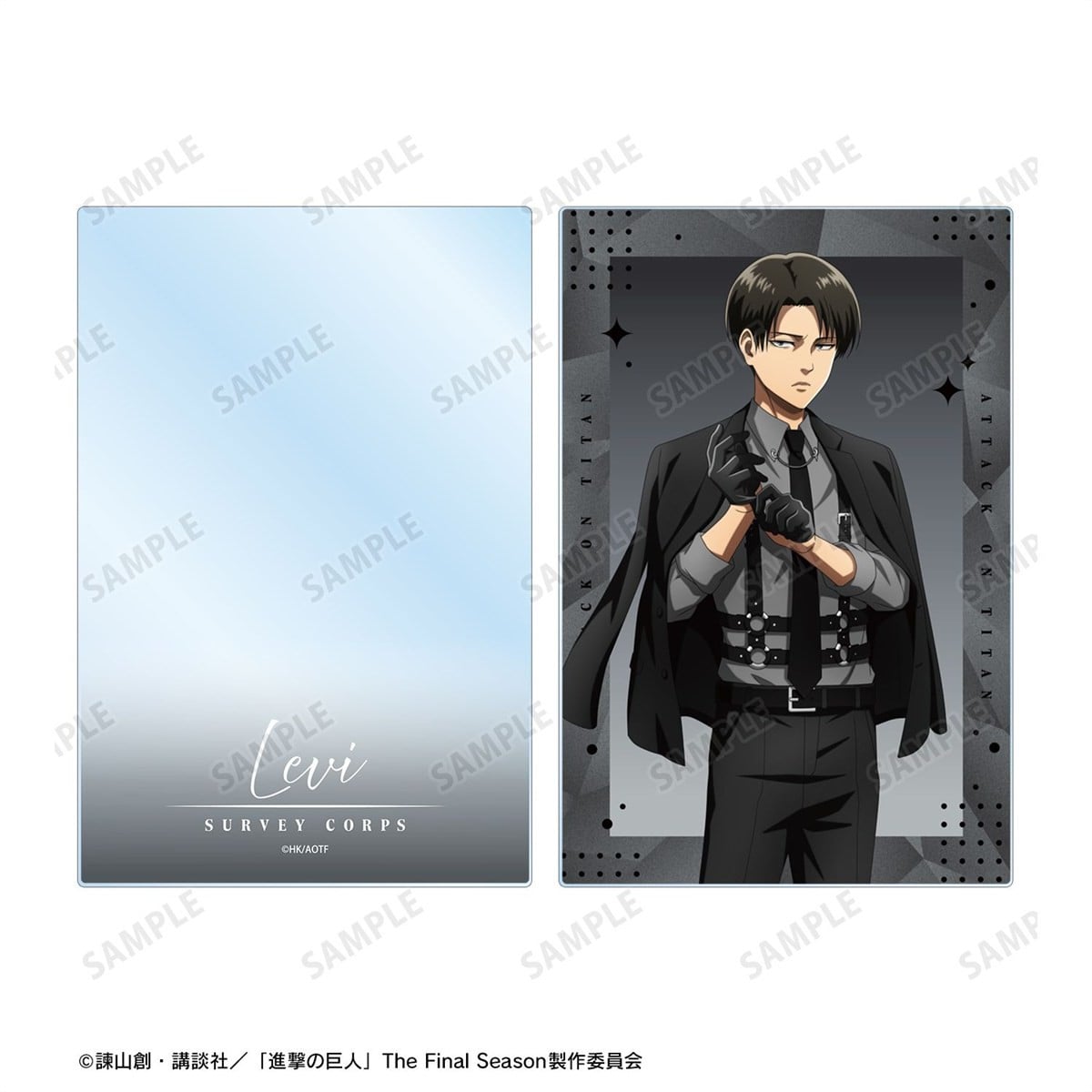 arma bianca Attack on Titan [Especially Illustrated] Levi Harness Style Ver. Acrylic Block gambar 4