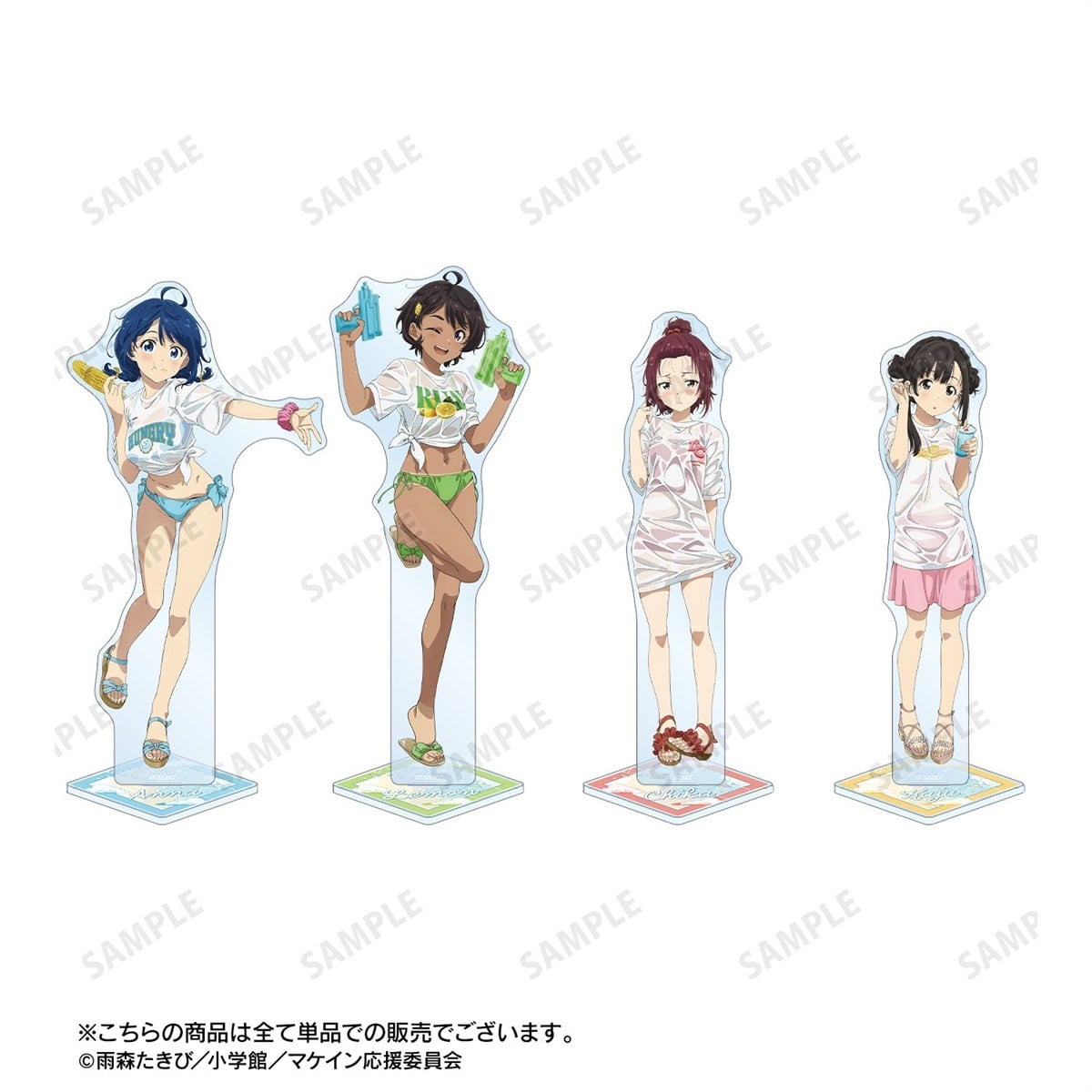 arma bianca Too Many Losing Heroines! Newly Drawn Yoshiki Nukumizu Beach Date Ver. Extra Large Acrylic Stand image 5