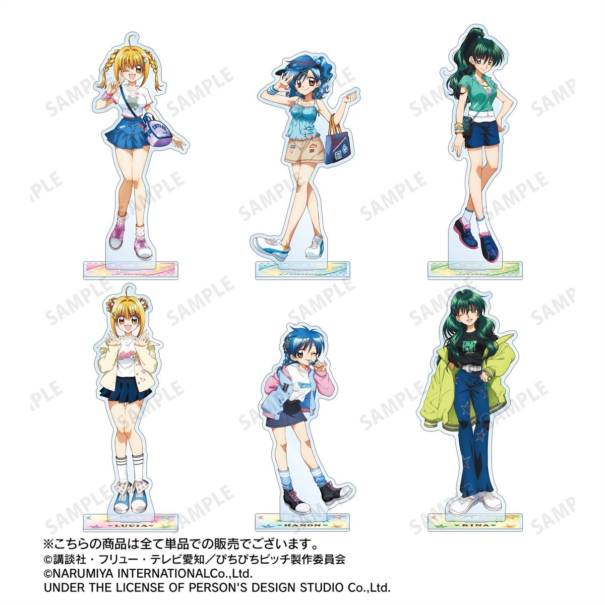 arma bianca Mermaid Melody Pichi Pichi Pitch ANGEL BLUE Collaboration Newly Drawn Hanon Hosho Big Acrylic Stand Ver. A image 5