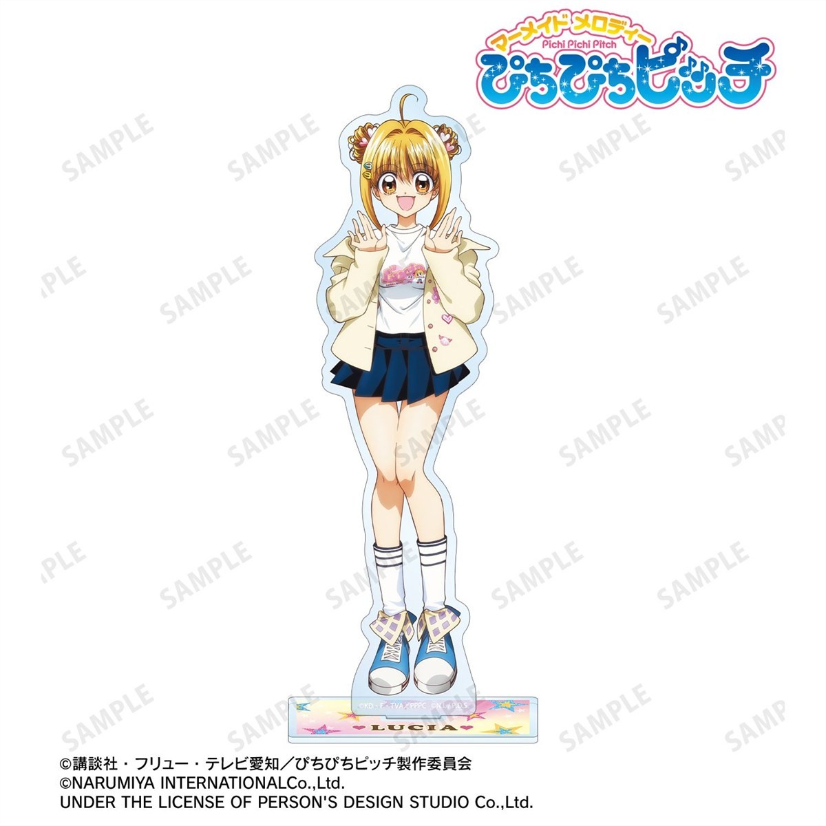 arma bianca Mermaid Melody Pichi Pichi Pitch ANGEL BLUE Collaboration Newly Drawn Lucia Nanami Big Acrylic Stand Ver. B image 3