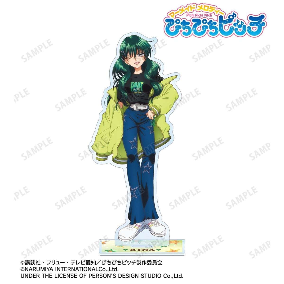 arma bianca Mermaid Melody Pichi Pichi Pitch ANGEL BLUE Collaboration Newly Drawn Rina Toin Big Acrylic Stand Ver. B image 3