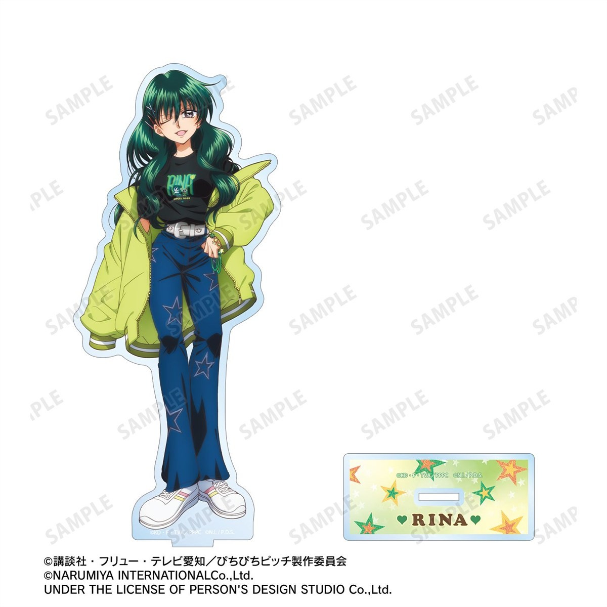 arma bianca Mermaid Melody Pichi Pichi Pitch ANGEL BLUE Collaboration Newly Drawn Rina Toin Big Acrylic Stand Ver. B image 4