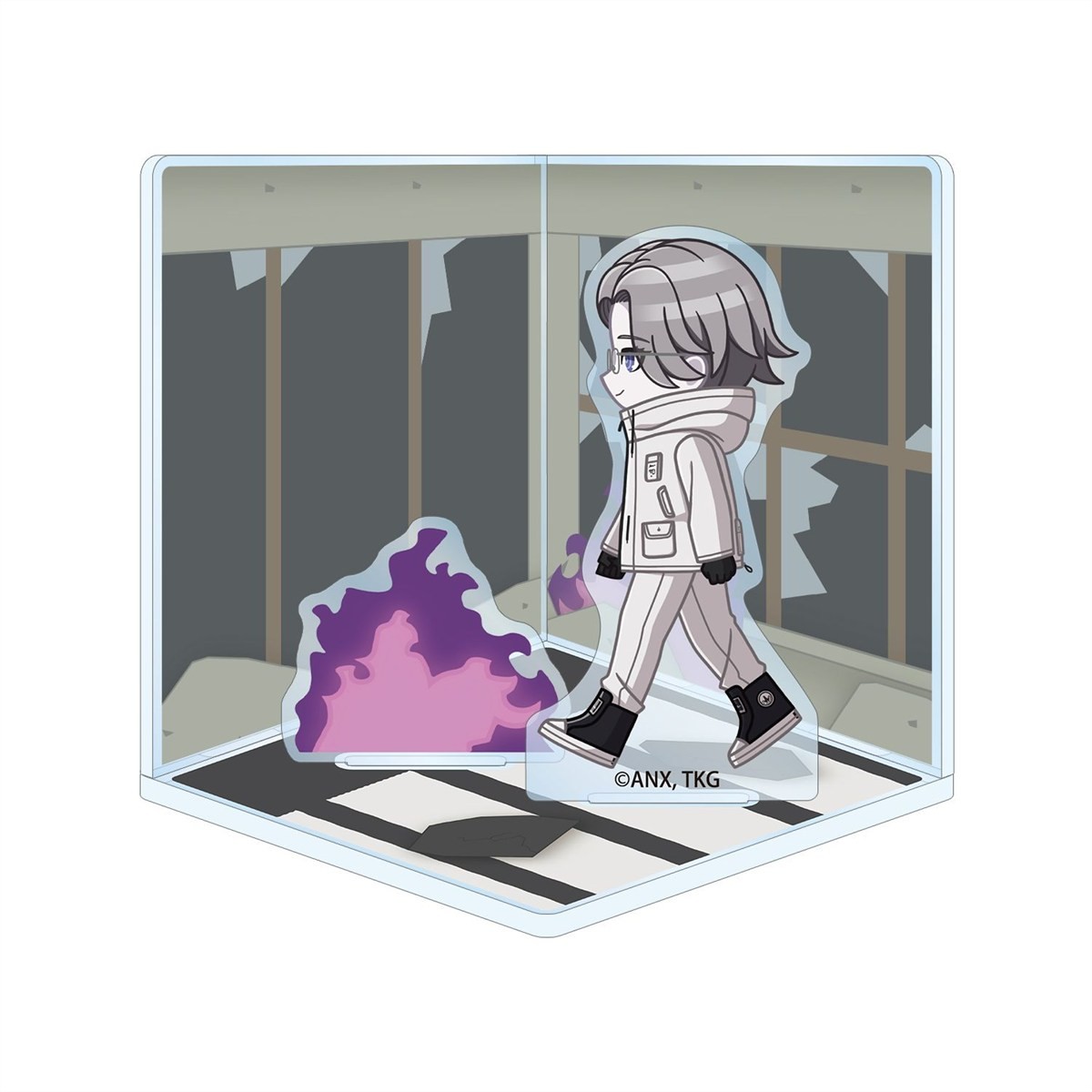 arma bianca The Hundred Line -Last Defense Academy- Eito Aotsuki Chibitoko Cube Diorama-Style Acrylic Stand (Anime Toy) Bild 2