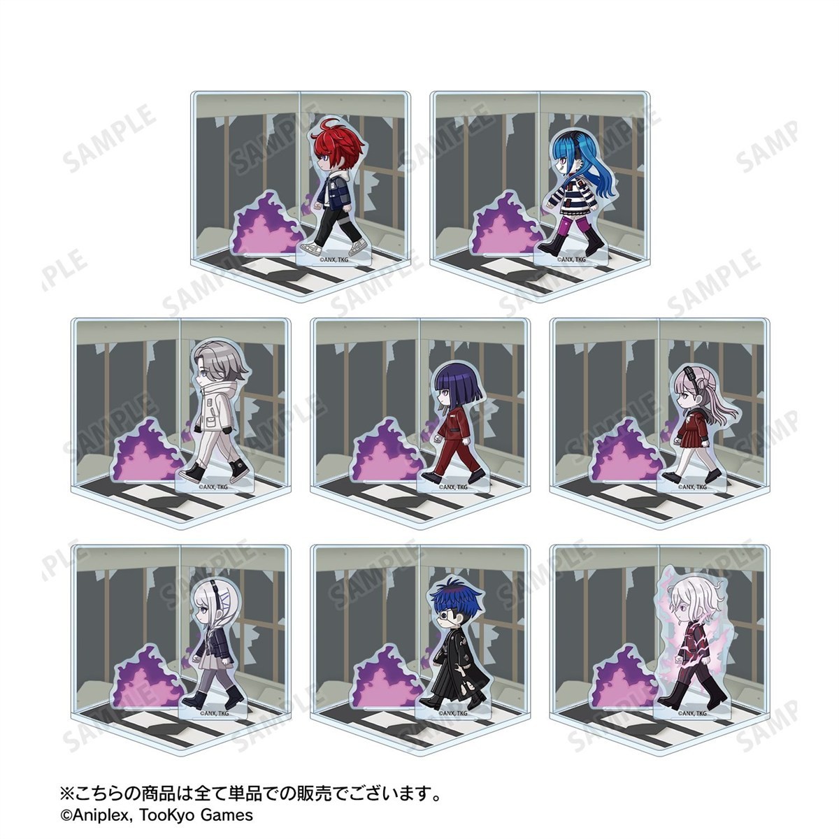arma bianca The Hundred Line -Last Defense Academy- Eito Aotsuki Chibitoko Cube Diorama-Style Acrylic Stand (Anime Toy) Bild 5