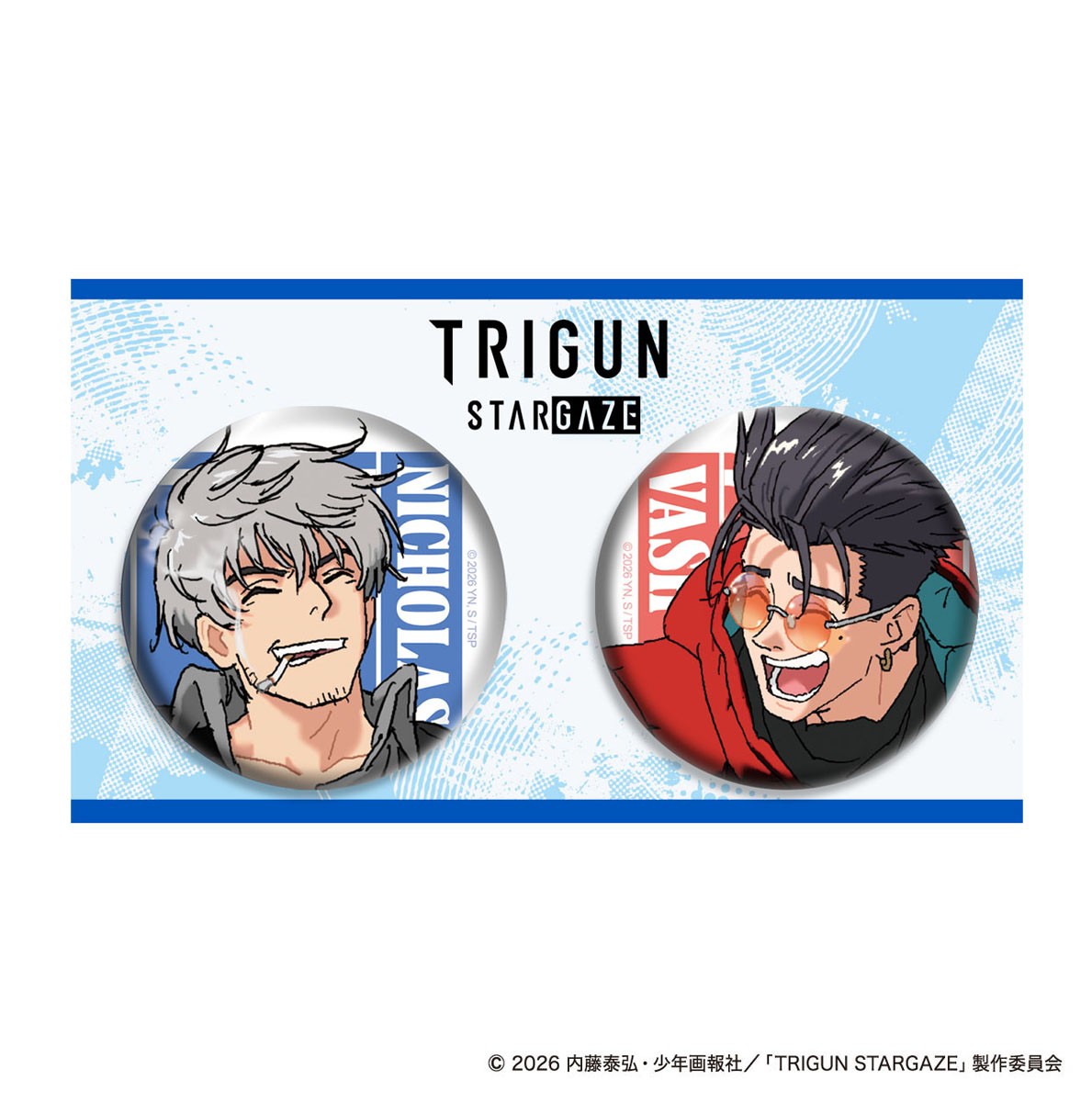 Movic TRIGUN STARGAZE 캐릭터 뱃지 세트 /바슈 & 니콜라스 완결 기념 Ver. (애니메이션 토이) 이미지 2